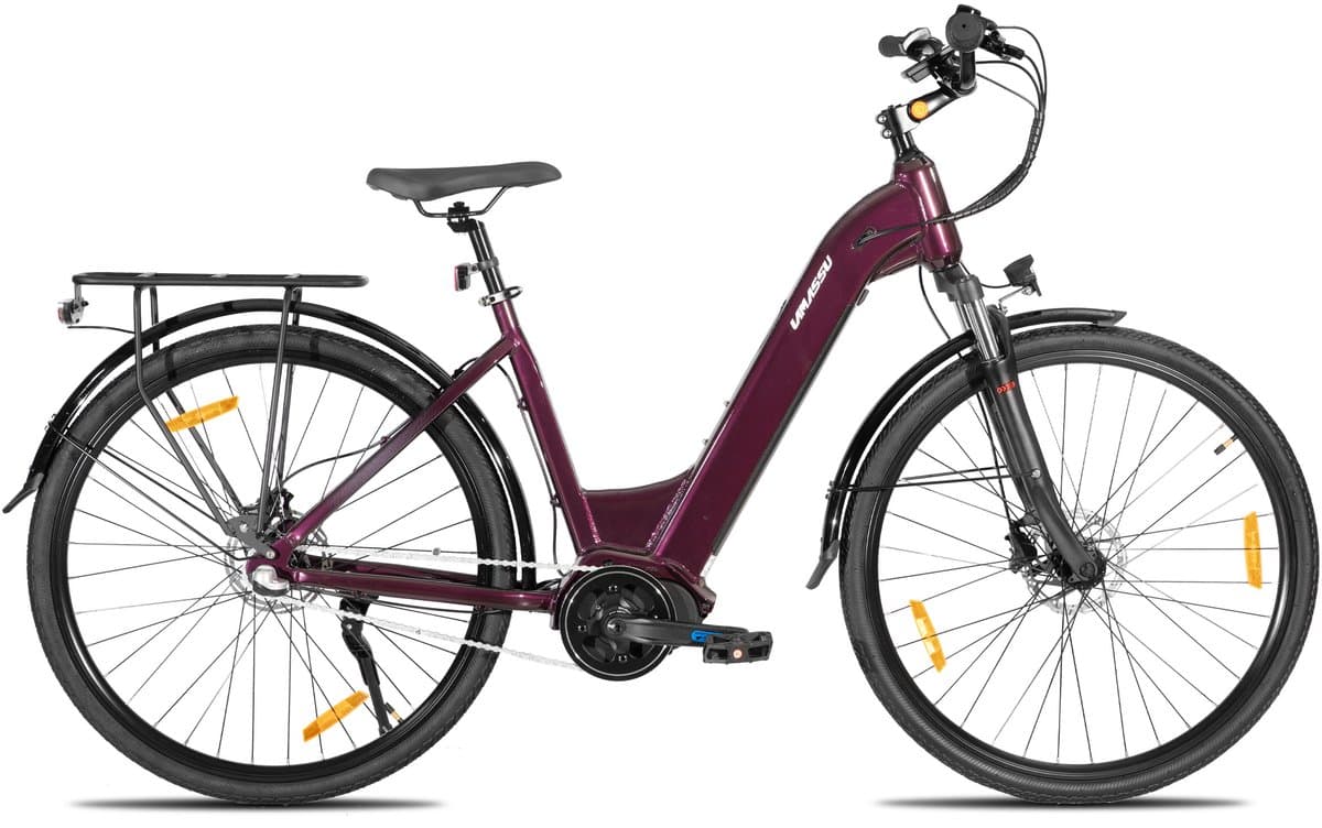 HILAND Overstreet E-Bike Dames - 28 inch - Hydraulische Schijfremmen - 3 Speed Naafversnelling - 250W - 10.4Ah Accu - Lage Instap