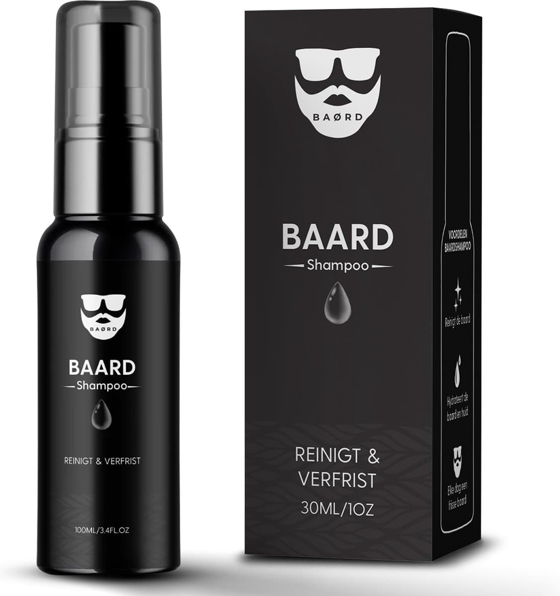 BAØRD Baardshampoo 100ml – Baard Shampoo – Baardzeep - Beard Wash – Baardreiniger – Baardgroei Kado Heren – Barber – Baardverzorging Voor Hem – Reiniger - Verzorging Cadeau Mannen – Gezichtsreiniger - Verjaardag Vader Origineel - Tip Cadeautjes Man - afbeelding 1