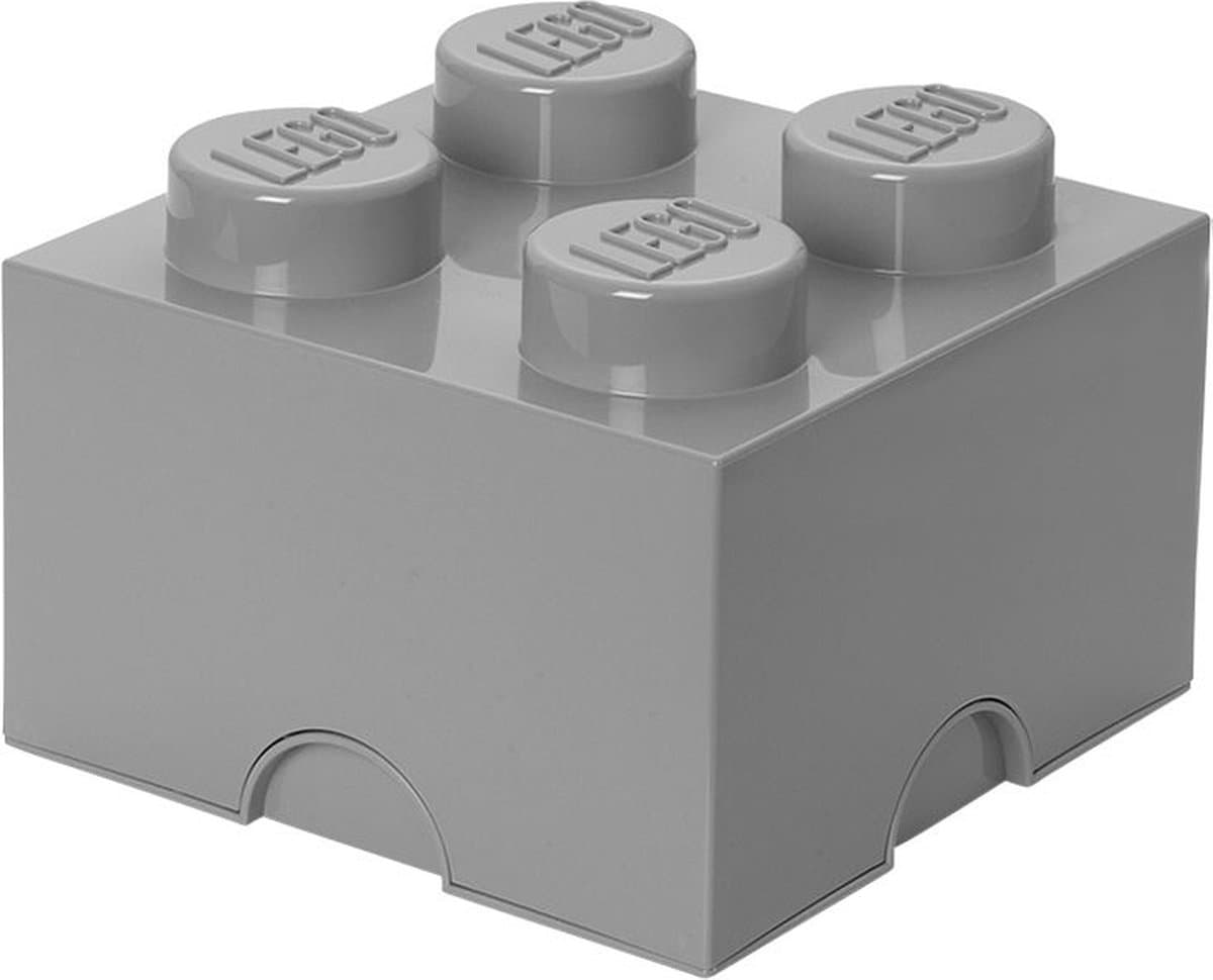Room Copenhagen LEGO Storage Brick 4 Grijs - stapelbare opbergdoos