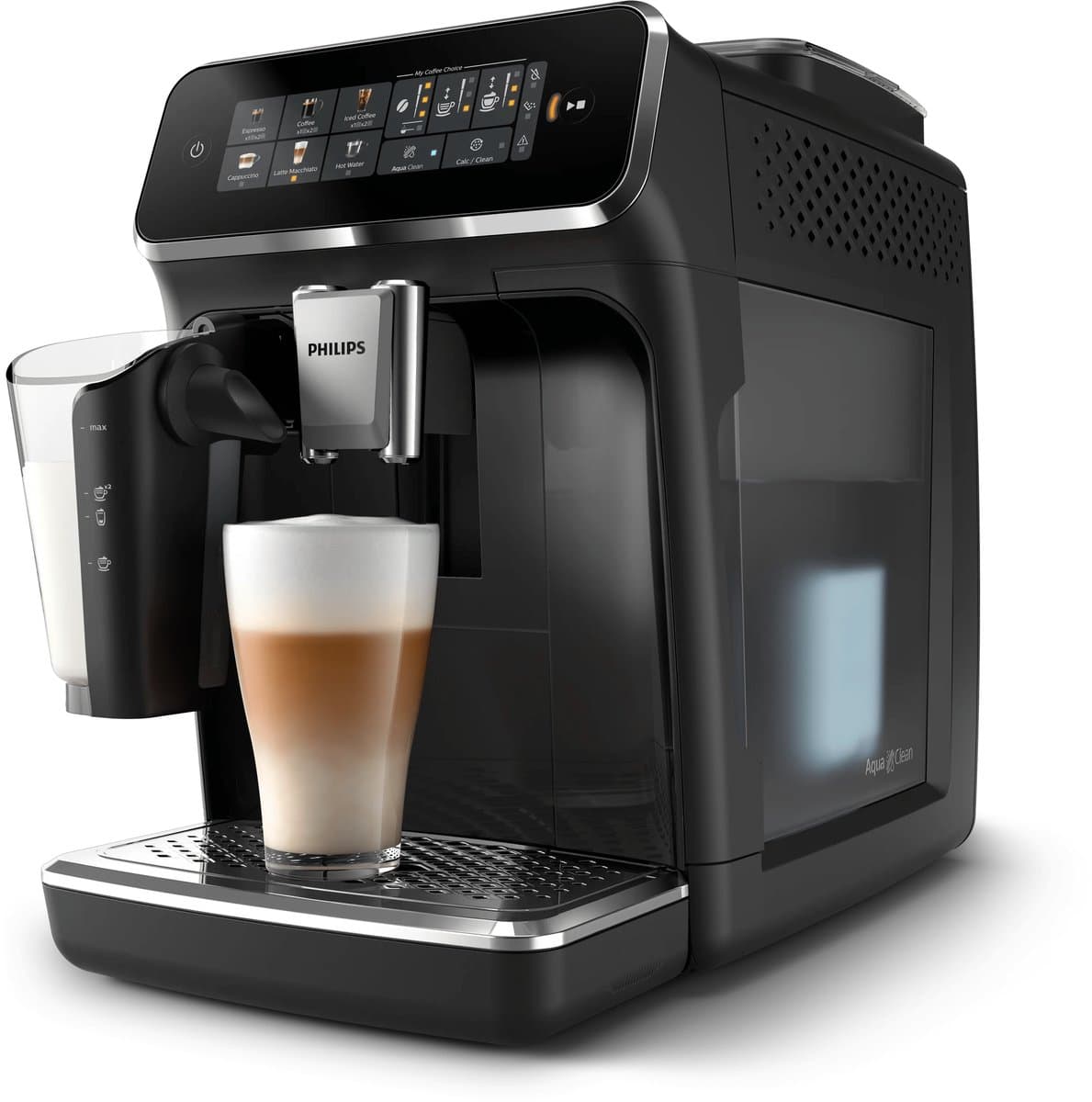 Philips 3300 Series LatteGo EP3341/50 - Espressomachine - 5 Soorten Koffie + Heet Water - Zwart / Chroom - + AquaClean Filter - afbeelding 1