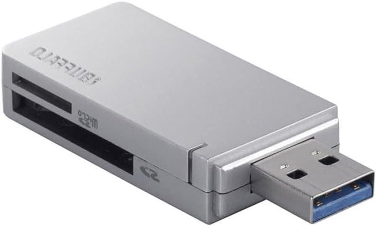 Kaartlezer USB 3.0 - Geheugenkaartlezer Externe - Snelle Data Overdracht - Ondersteunt Meerdere Kaarten - 78 g - Zilver