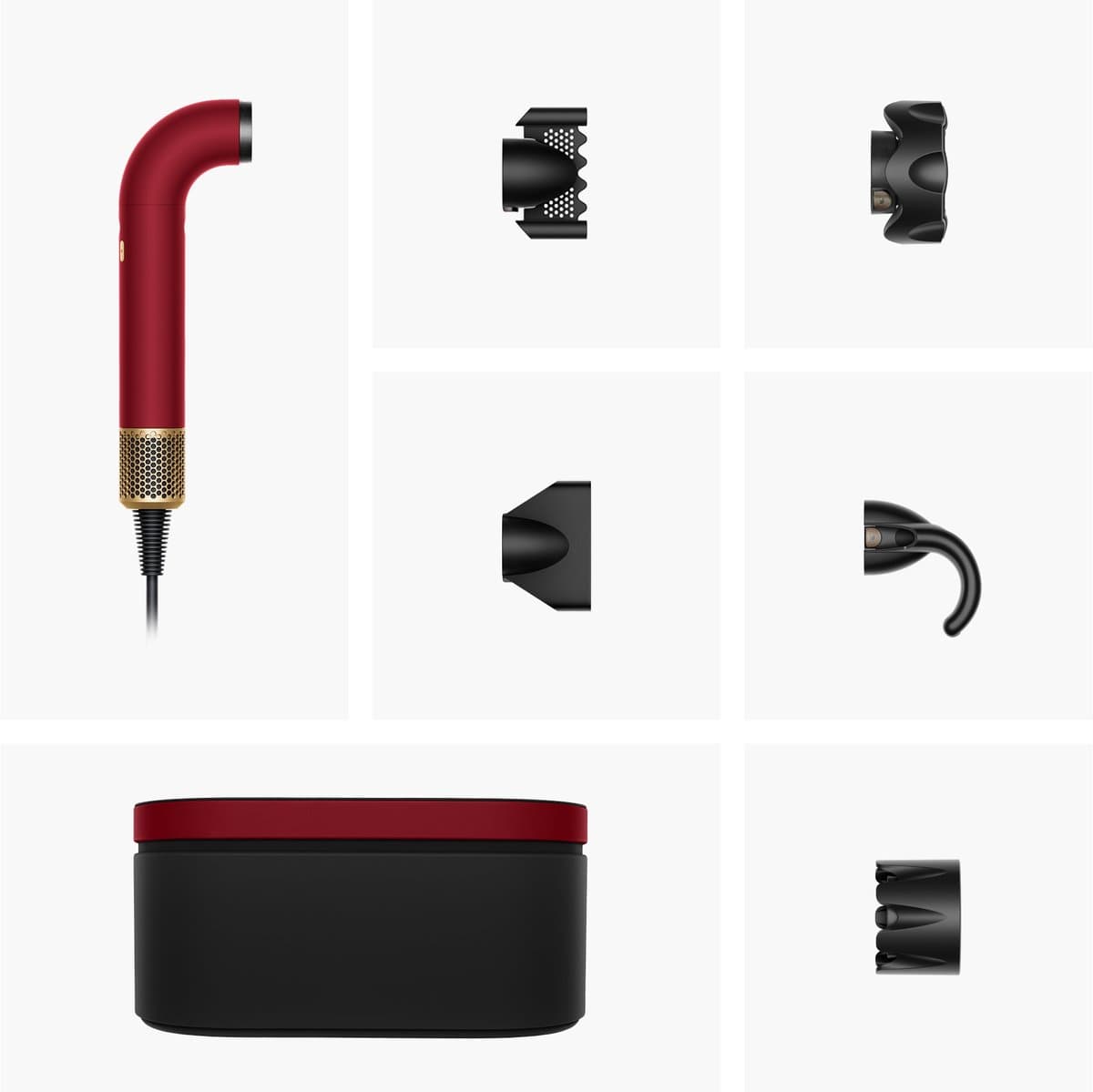 Dyson Supersonic r Straight+Wavy - Föhn - Red Velvet/Goud - afbeelding 1