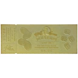 Productfoto van Diverse Back to the Future Museum Ticket Replica Gold
