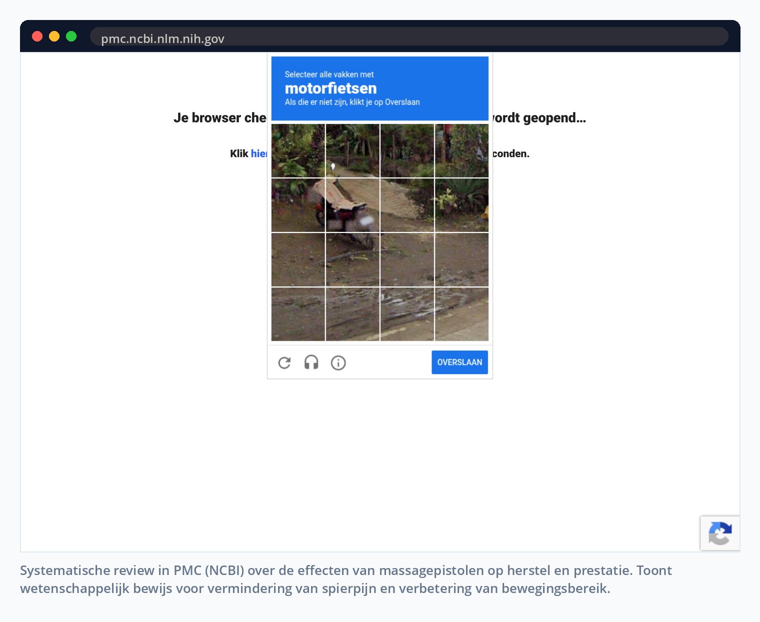 Systematische review in PMC (NCBI) over de effecten van massagepistolen op herstel en prestatie. Toont wetenschappelijk bewijs voor vermindering van spierpijn en verbetering van bewegingsbereik.