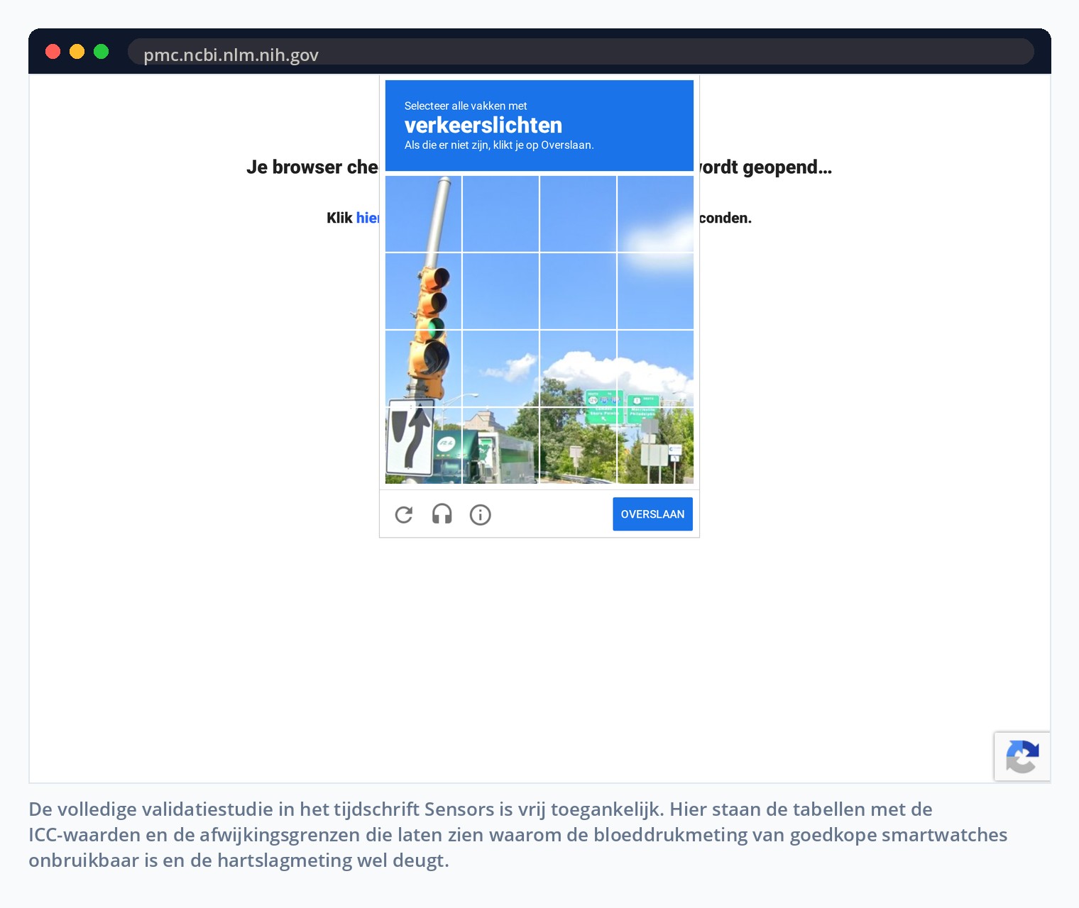 De volledige validatiestudie in het tijdschrift Sensors is vrij toegankelijk. Hier staan de tabellen met de ICC-waarden en de afwijkingsgrenzen die laten zien waarom de bloeddrukmeting van goedkope smartwatches onbruikbaar is en de hartslagmeting wel deugt.
