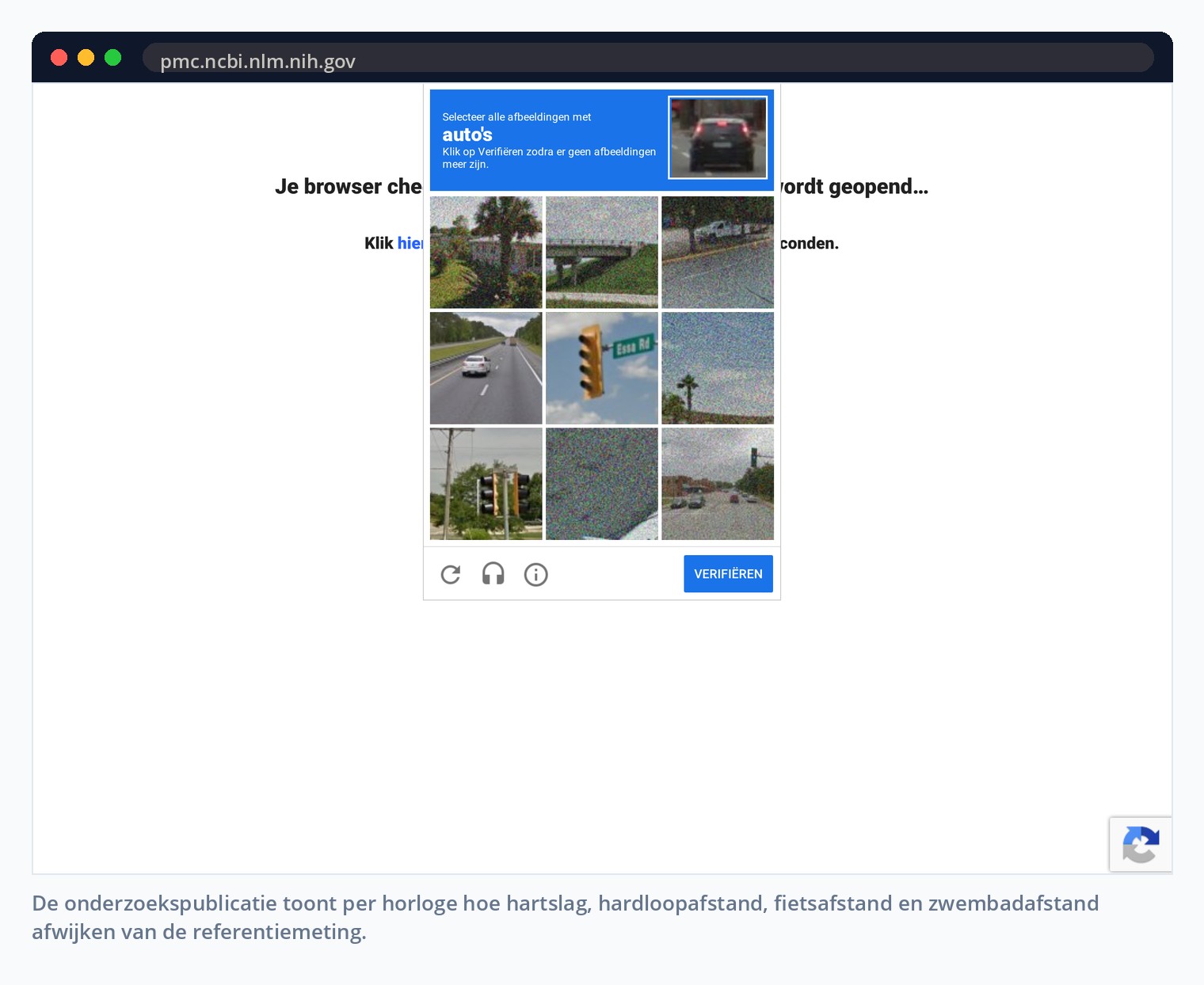 De onderzoekspublicatie toont per horloge hoe hartslag, hardloopafstand, fietsafstand en zwembadafstand afwijken van de referentiemeting.